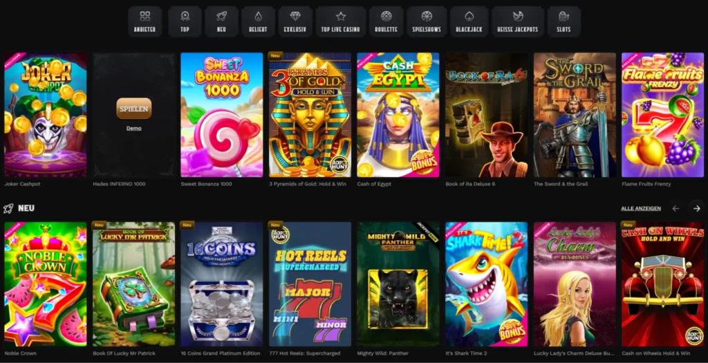 Wildsino Casino-Spiele und Software